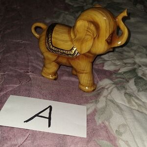 Handcrafted Tan Elephant Figurine